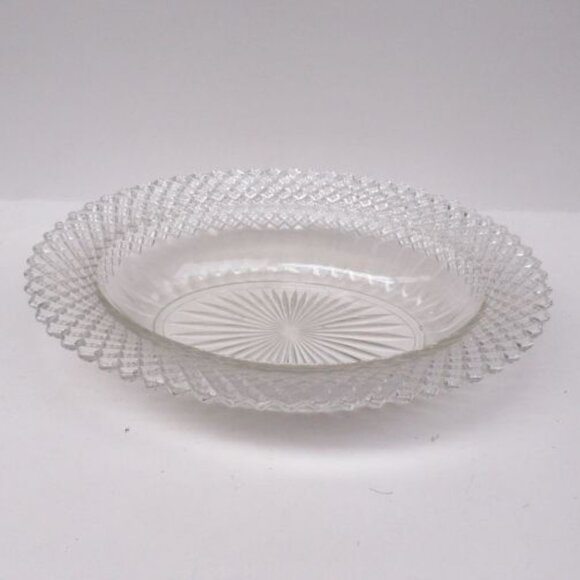 Hocking Glass Crystal Clear MISS AMERICA 10 Inch Oval Vegetable or Serving Bowl - Picture 1 of 4